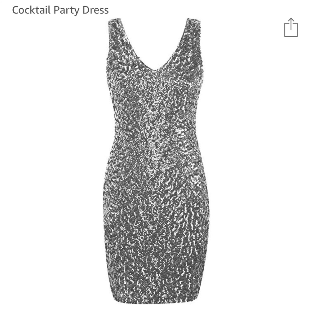 Silver sequin dress